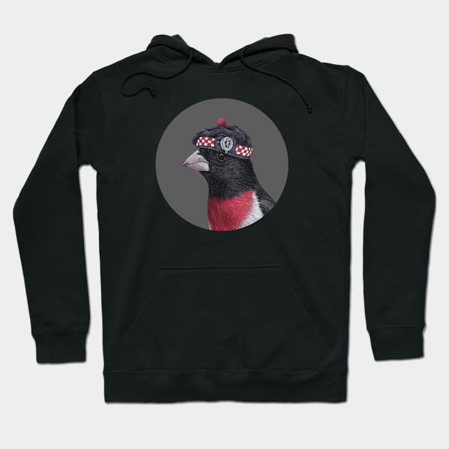 Rose-breasted Grosbeak Hoodie by Mikhail Vedernikov